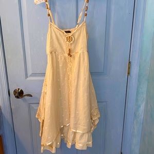 Hazel boho cream lace dress
